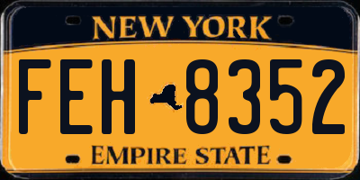 NY license plate FEH8352
