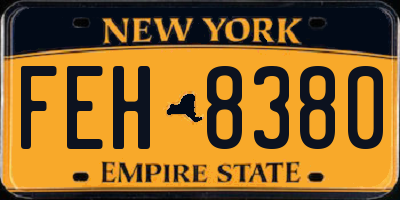 NY license plate FEH8380