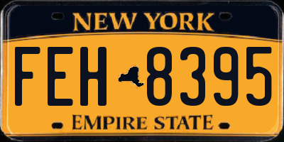 NY license plate FEH8395