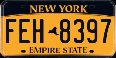 NY license plate FEH8397