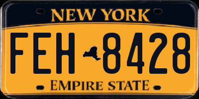 NY license plate FEH8428