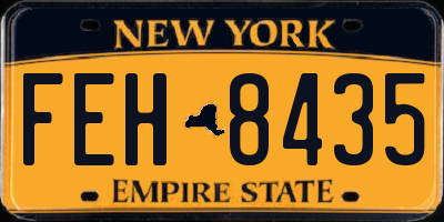 NY license plate FEH8435