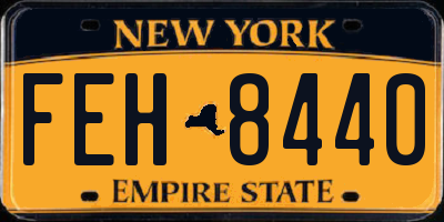 NY license plate FEH8440