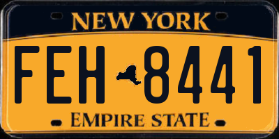 NY license plate FEH8441
