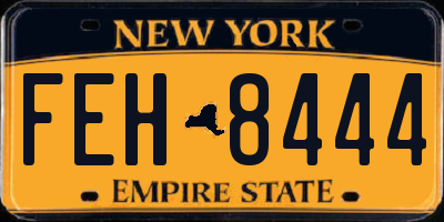 NY license plate FEH8444