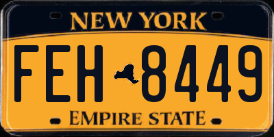 NY license plate FEH8449