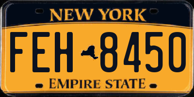 NY license plate FEH8450