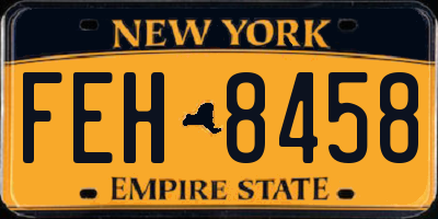 NY license plate FEH8458
