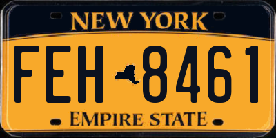 NY license plate FEH8461