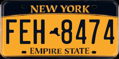 NY license plate FEH8474
