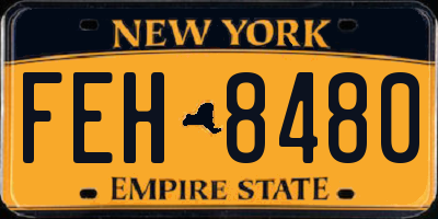 NY license plate FEH8480