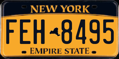 NY license plate FEH8495