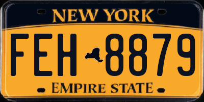NY license plate FEH8879