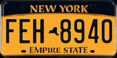 NY license plate FEH8940