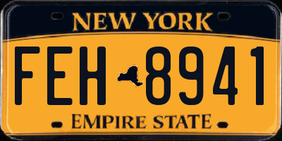 NY license plate FEH8941