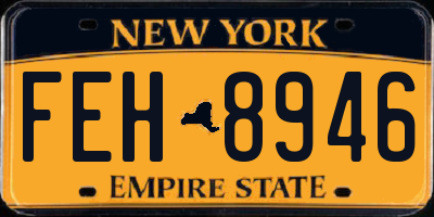 NY license plate FEH8946