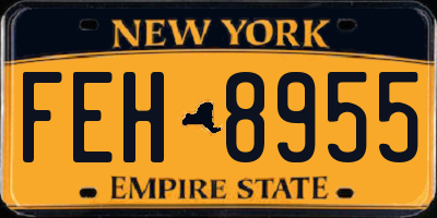 NY license plate FEH8955