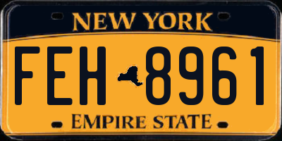 NY license plate FEH8961