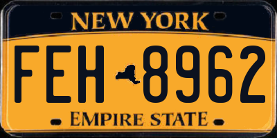 NY license plate FEH8962