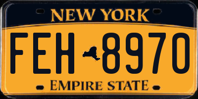 NY license plate FEH8970