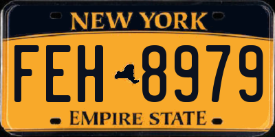 NY license plate FEH8979