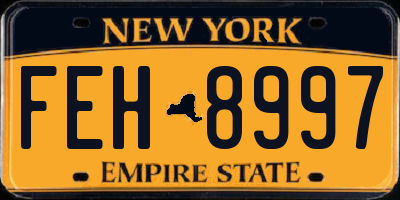 NY license plate FEH8997