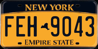 NY license plate FEH9043