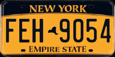 NY license plate FEH9054