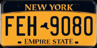 NY license plate FEH9080