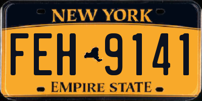 NY license plate FEH9141