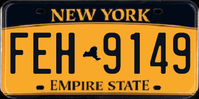 NY license plate FEH9149