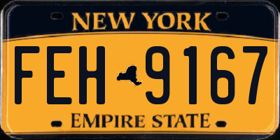 NY license plate FEH9167
