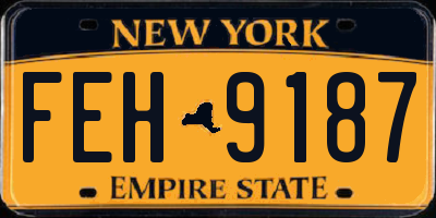 NY license plate FEH9187