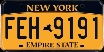 NY license plate FEH9191