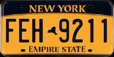 NY license plate FEH9211