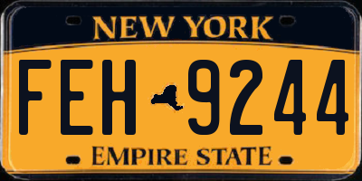 NY license plate FEH9244