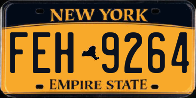NY license plate FEH9264