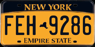 NY license plate FEH9286