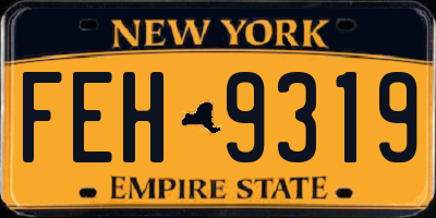NY license plate FEH9319