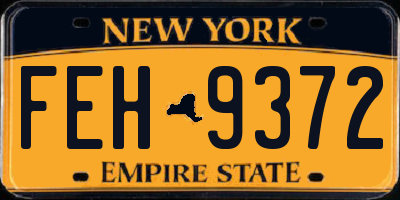 NY license plate FEH9372