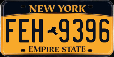 NY license plate FEH9396