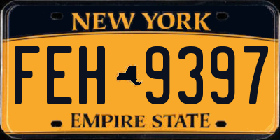 NY license plate FEH9397