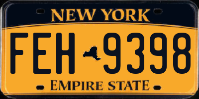 NY license plate FEH9398