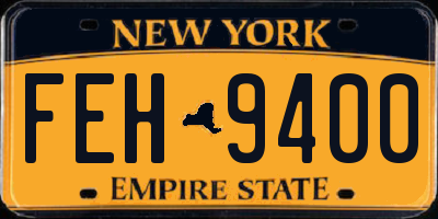 NY license plate FEH9400
