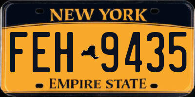 NY license plate FEH9435