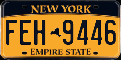 NY license plate FEH9446
