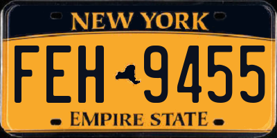 NY license plate FEH9455
