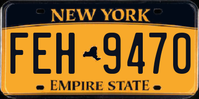 NY license plate FEH9470