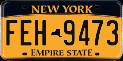 NY license plate FEH9473