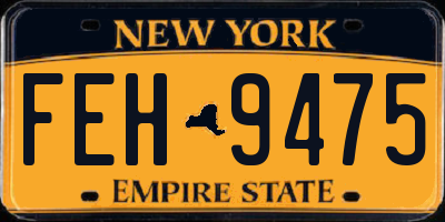 NY license plate FEH9475